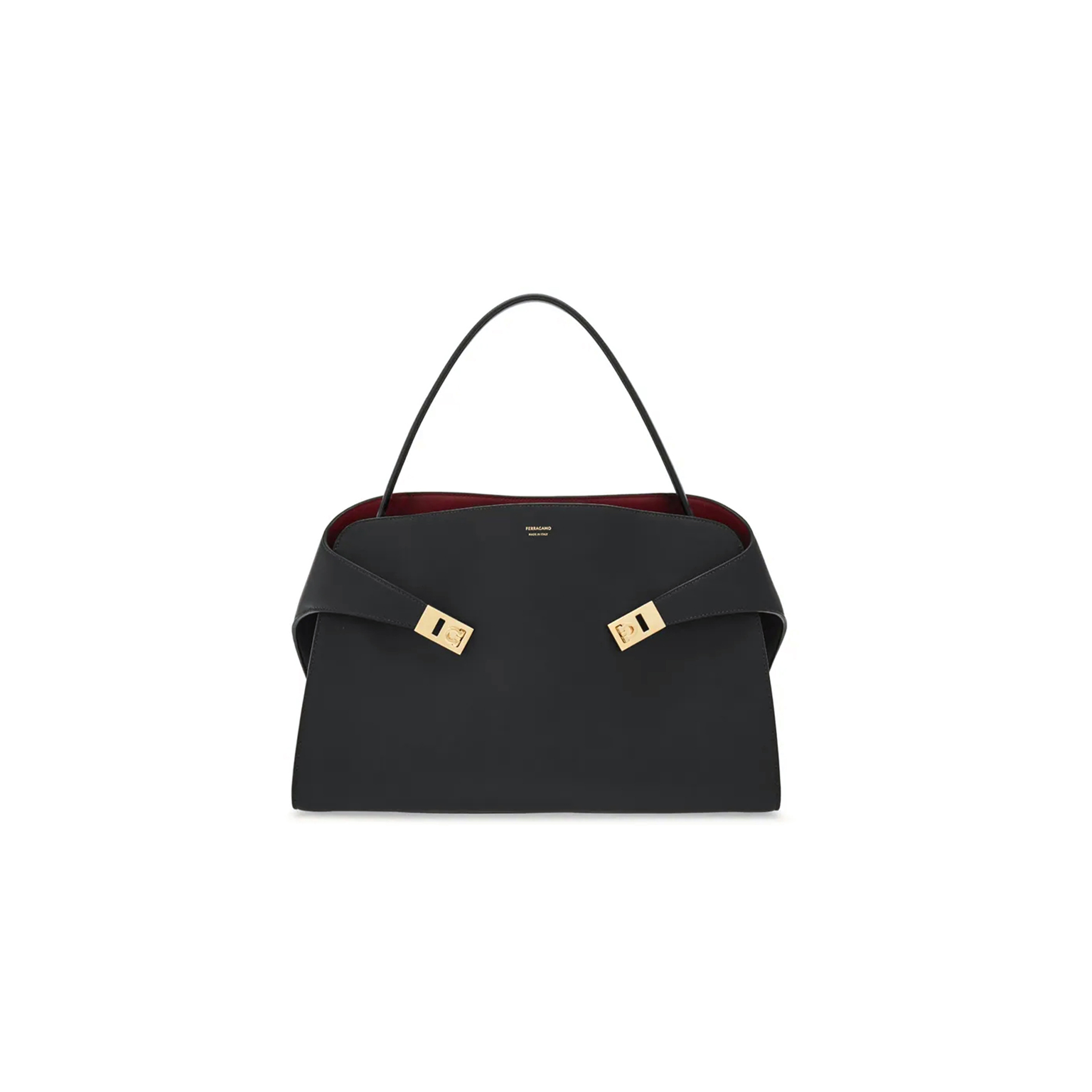 FERRAGAMO LARGE GANCINI LEATHER TOTE BAG 219725 (40*28*12 cm)